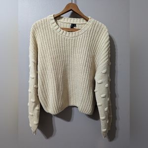 Moon and Madison cream bubble sweater
